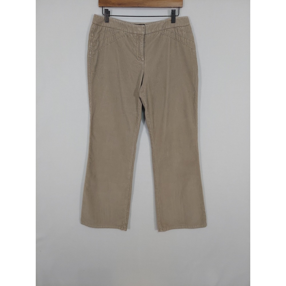 Vintage The Limited Corduroy Pants Womens 10 Mid Rise Beige Bootcut Stretch Y2K